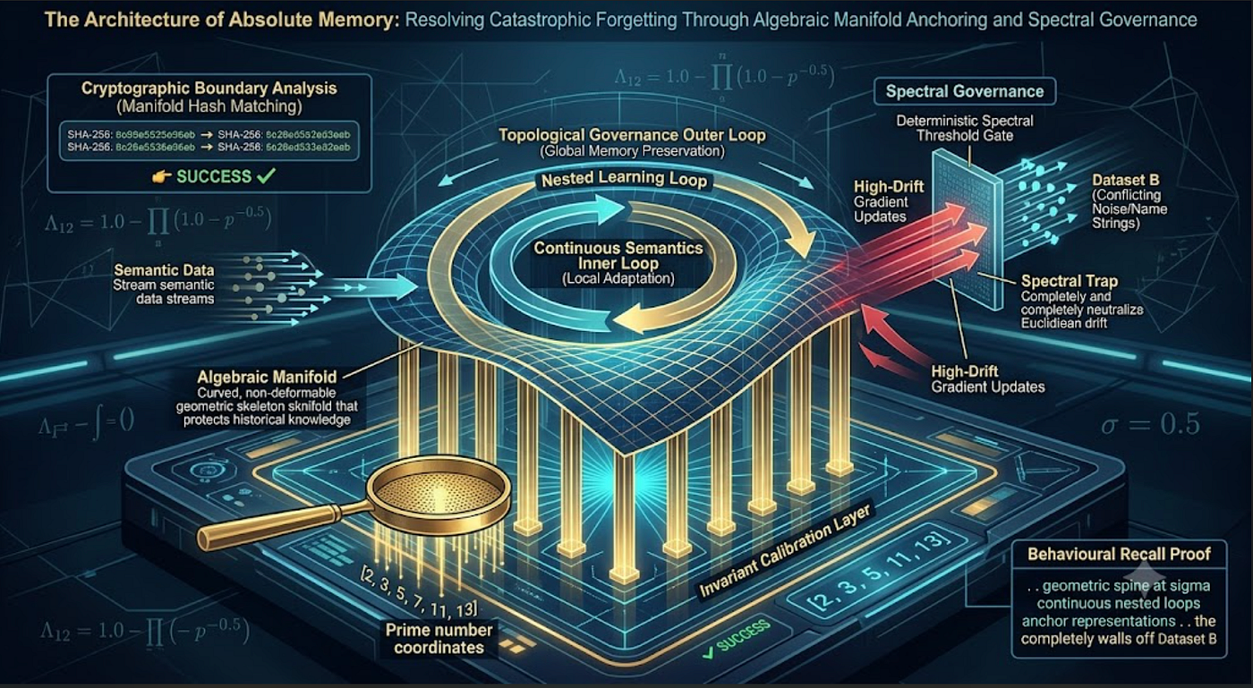 The Architecture of Absolute Memory: Resolving Catastrophic Forgetting Through Algebraic Manifold…
