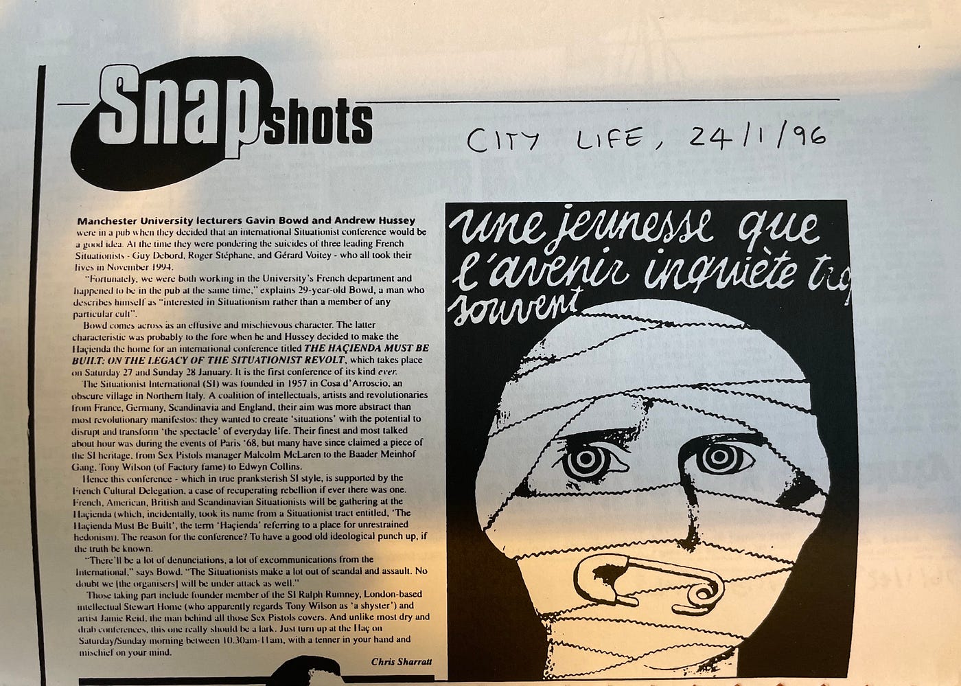Jan 1996: The Haçienda Must Be Built — Fac 51 Hosts International Situationist Conference