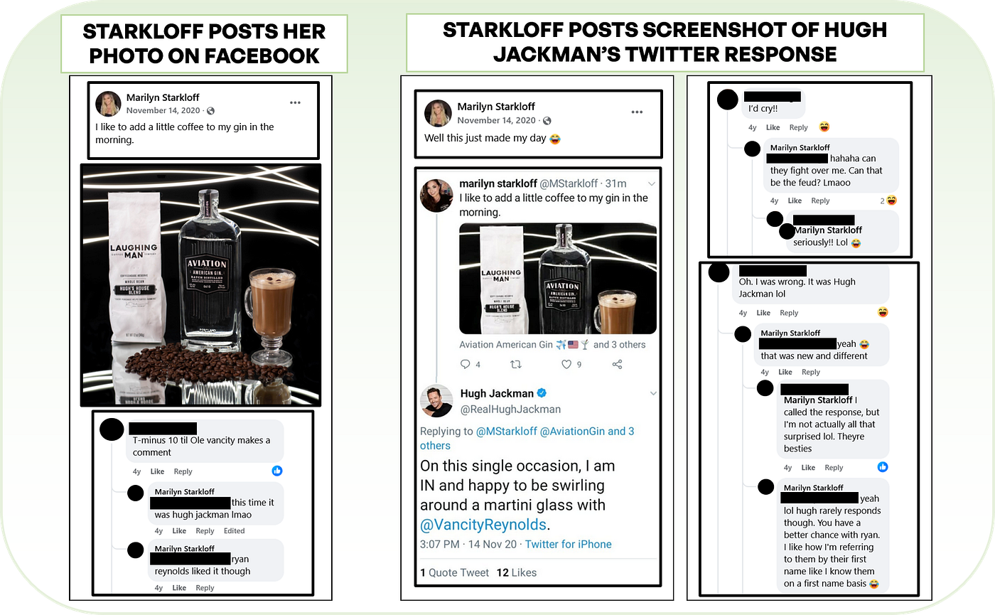 Reynolds was so responsive to Starkloff’s online posts that some of her friends became unimpressed and were surprised when Hugh Jackman responded instead