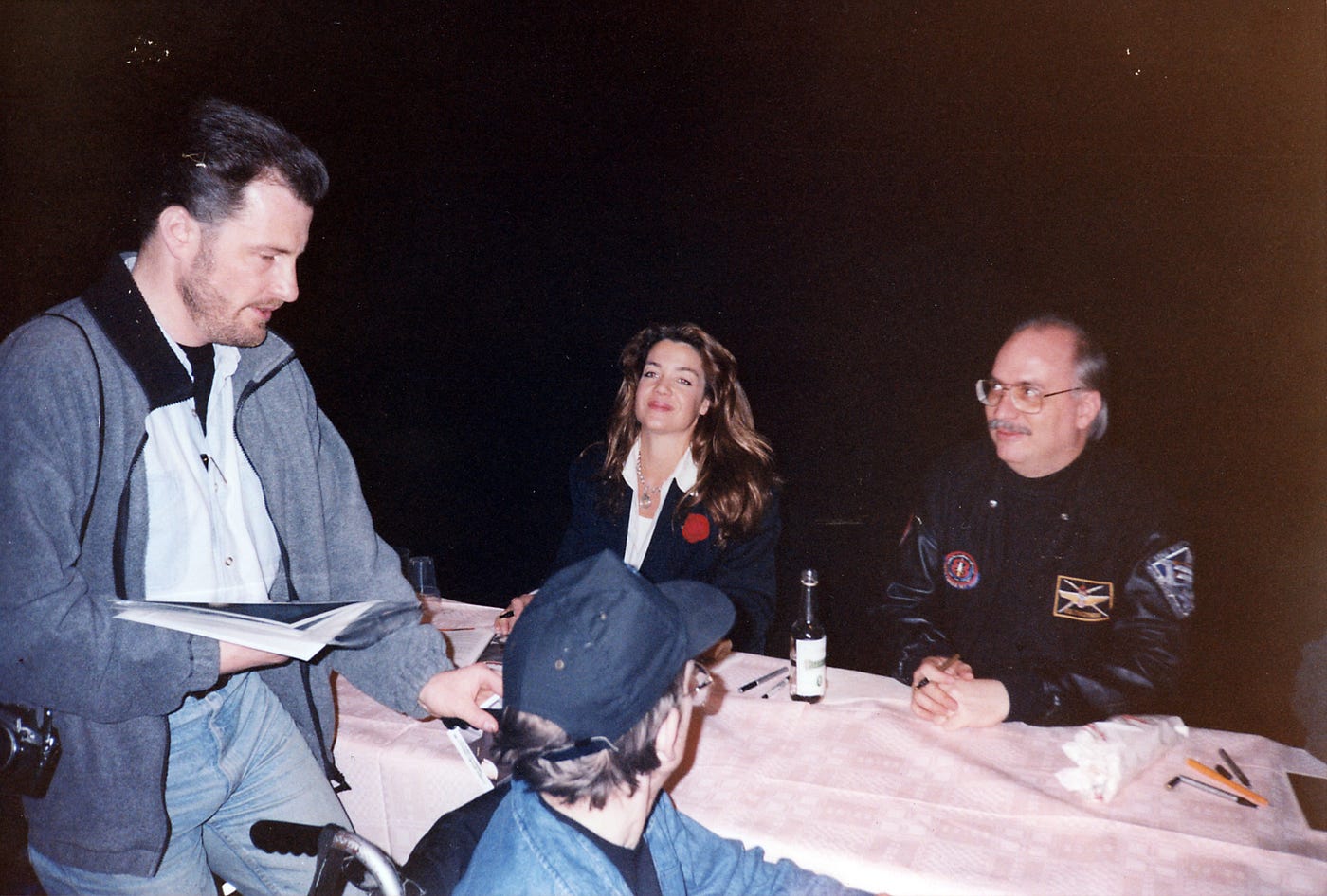 Claudia Christian and J. Michael Straczynski at BABCOM ‘95, Birmingham, England. Photo taken by the author in 1995