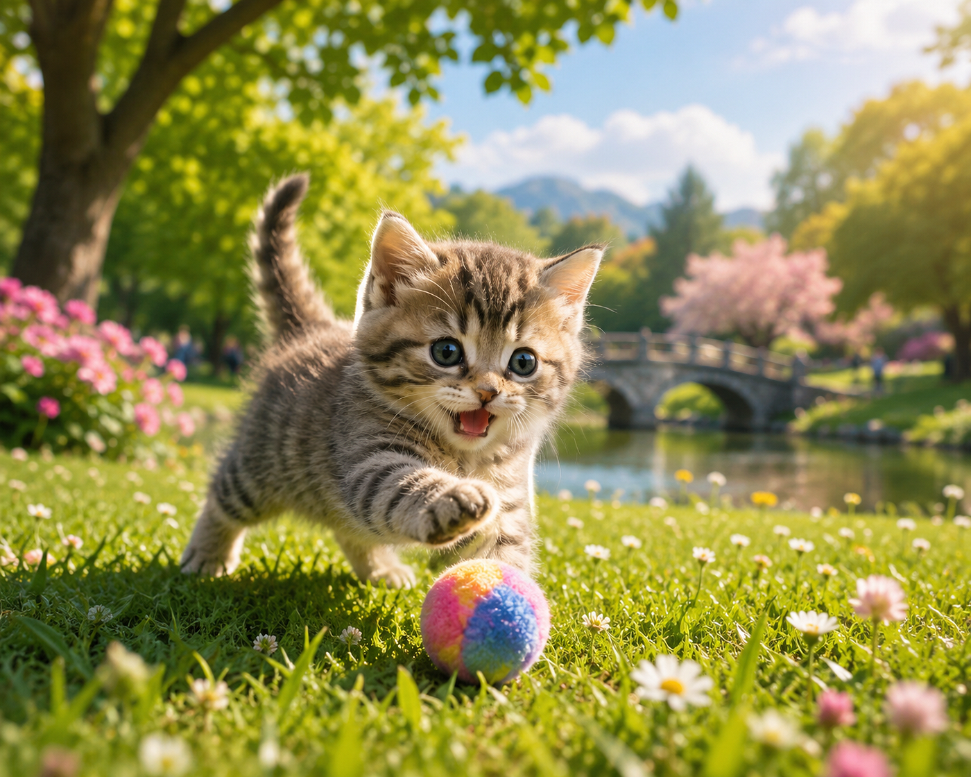 Finding Joy in Nature Through a Playful Kitten