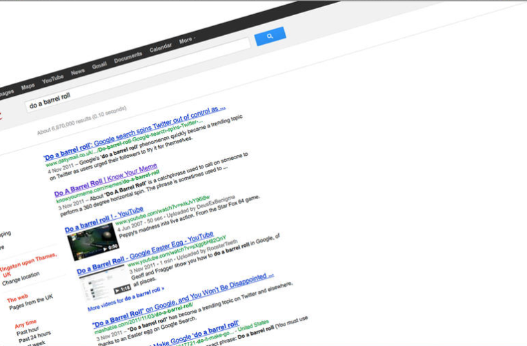 Do a Barrel Roll: Google Easter Egg [Video]