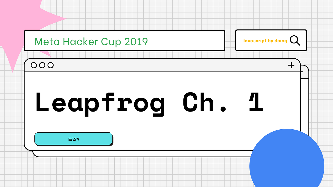 🏆 Meta Hacker Cup 2019 — Qualification Round: Leapfrog Ch. 1