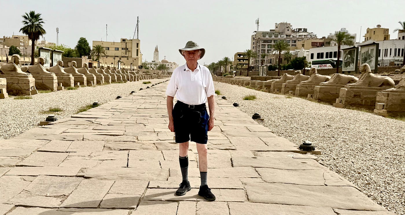 The author on the Avenue of Sphinxes. Photo: David A. Laws
