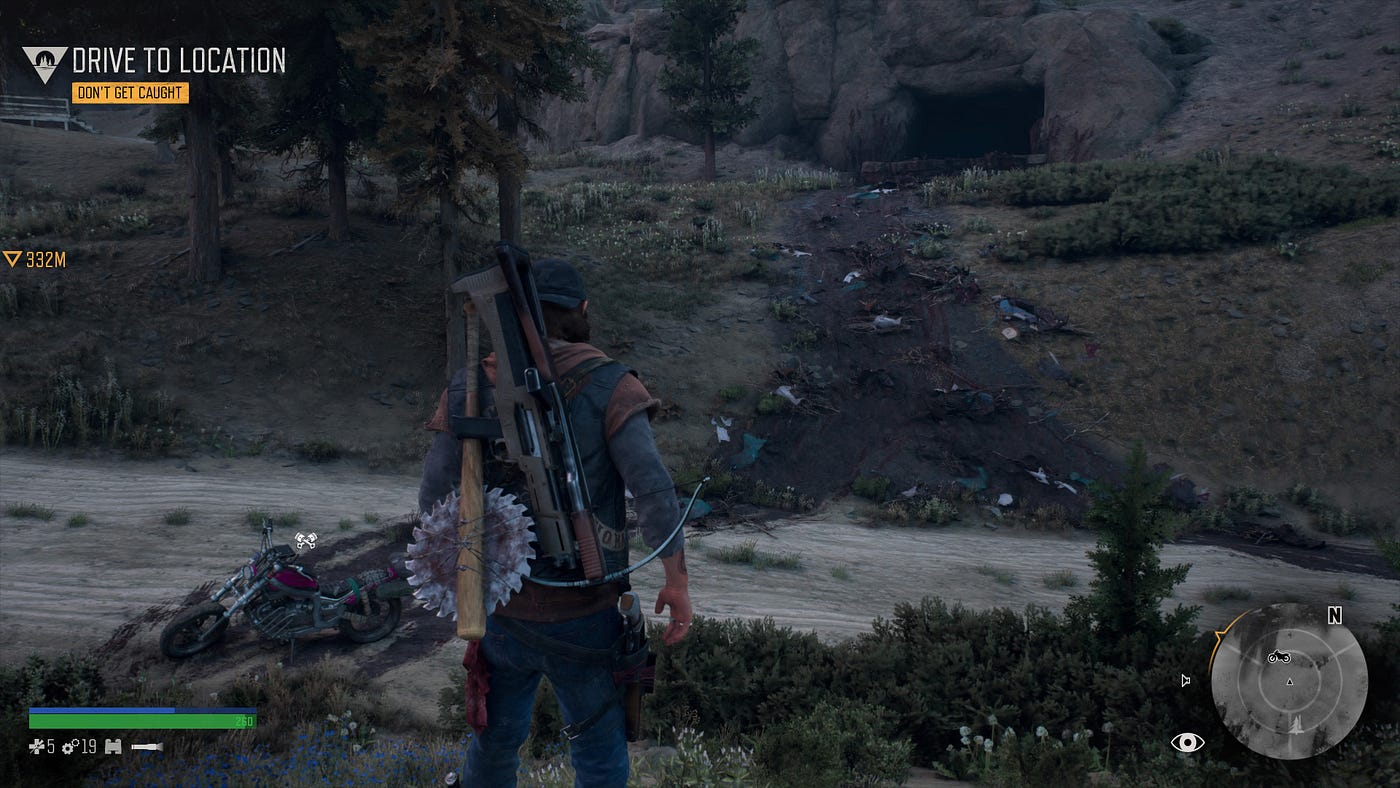 playthis: days gone. let's talk about open world games, by Doc Burford