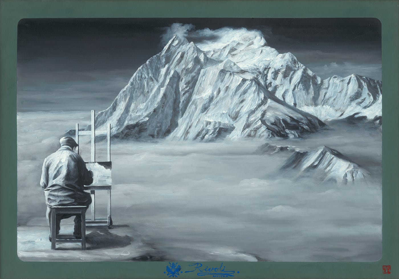 Róbert Bielik: Ladislav M. pri práci, 2013, Oravská galéria, OGD