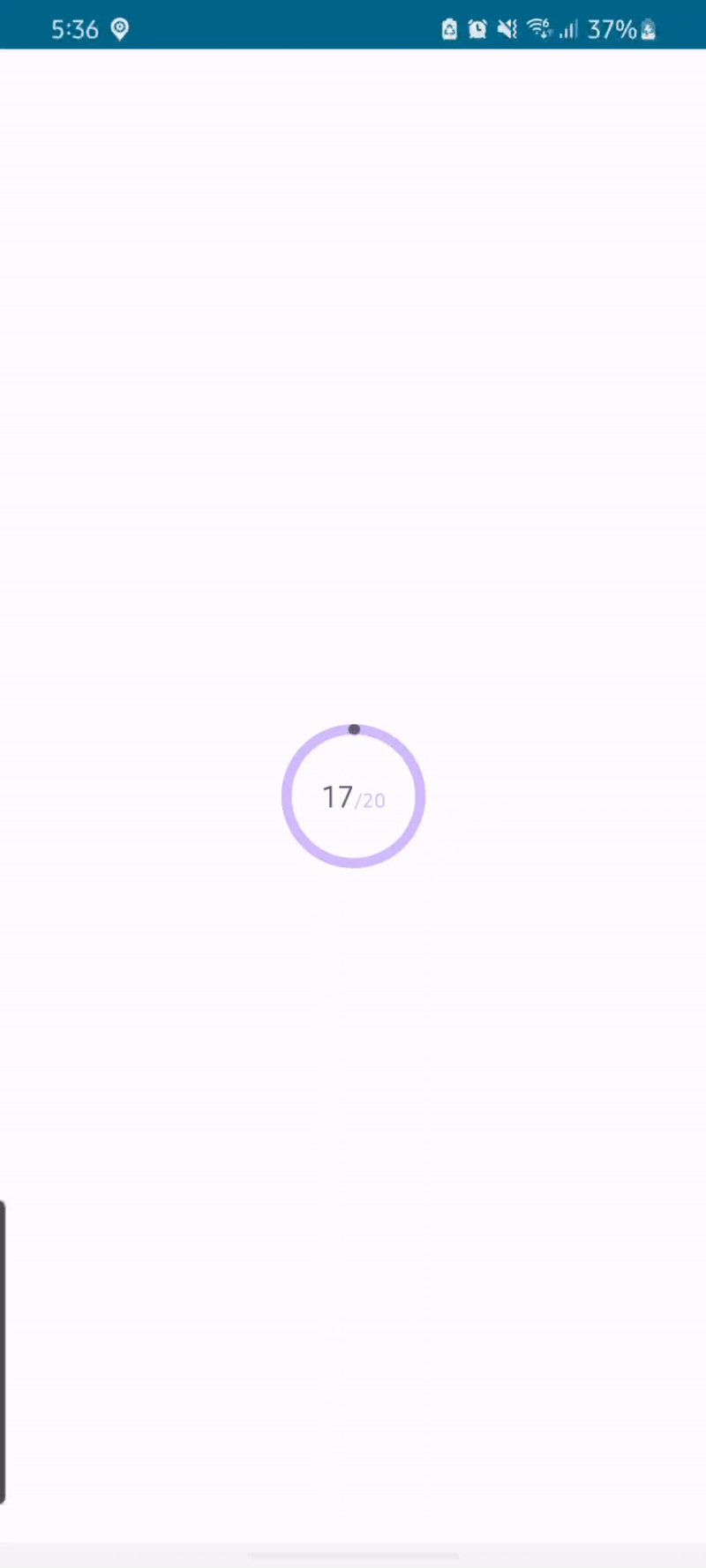 A gif containing Animated Circular Progress Indicator built with Jetpack Compose