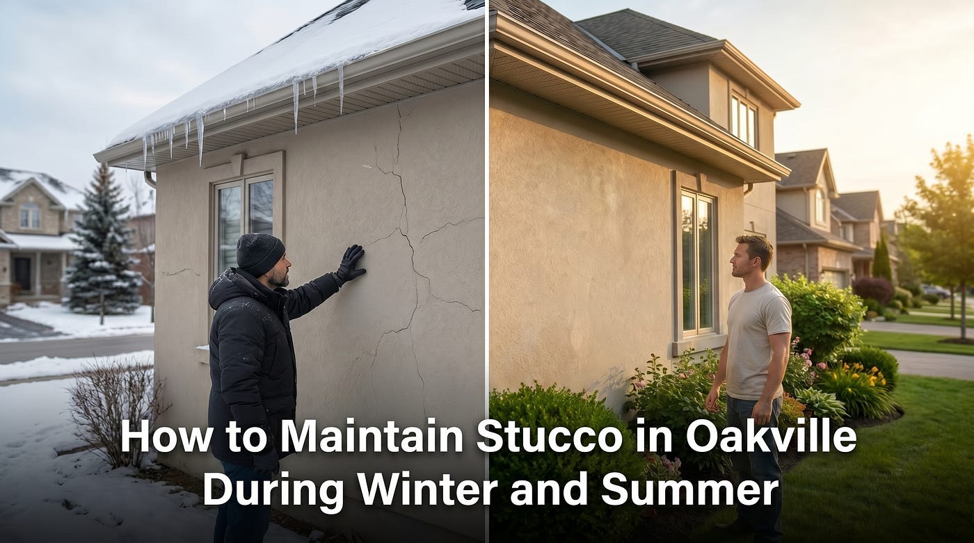 How to Maintain Stucco in Oakville During Winter and Summer