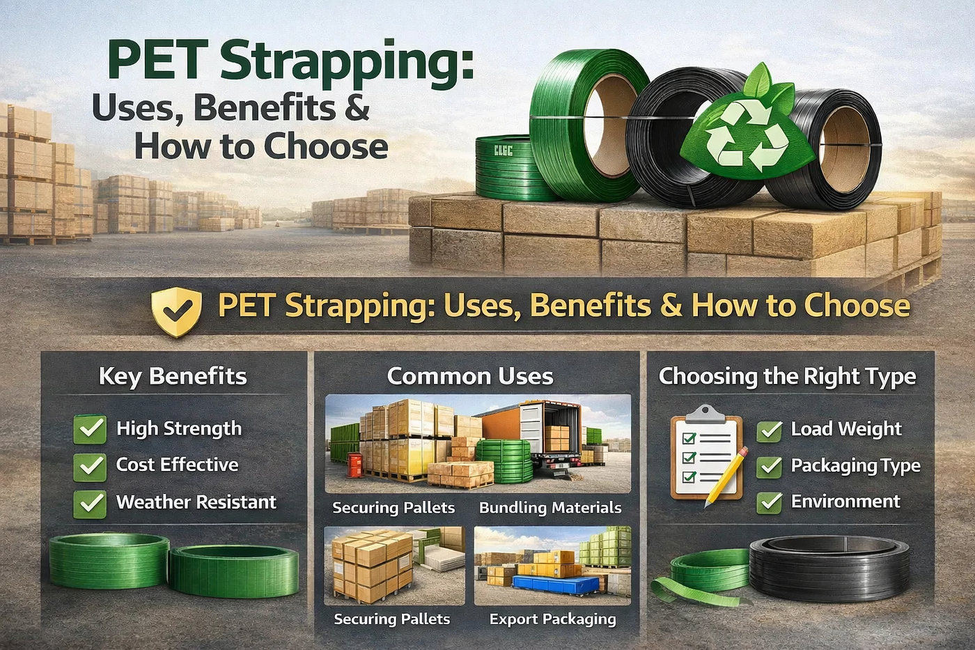 PET Strapping Uses, Benefits, and How to Choose the Right Type for Your Packaging Needs
