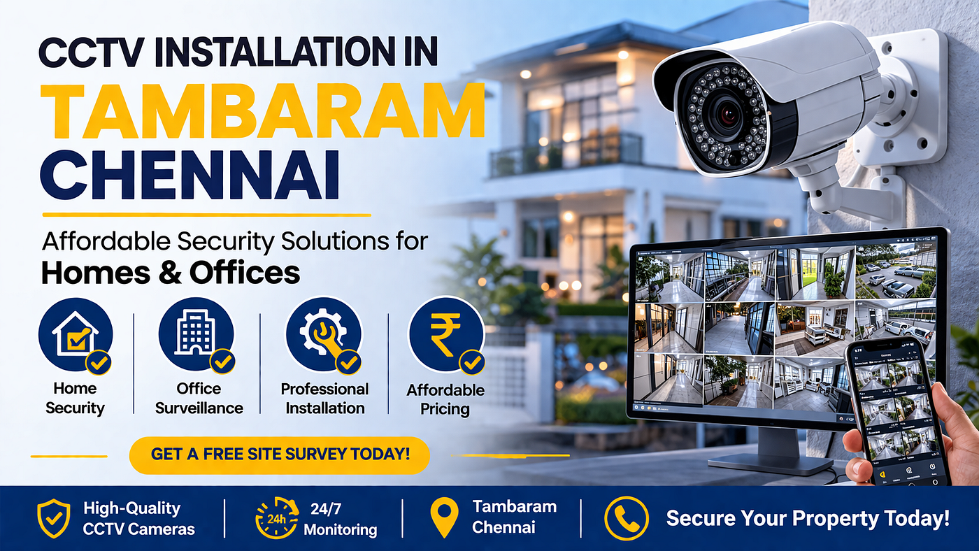 CCTV Installation in Tambaram Chennai | Affordable Security Solutions for Homes & Offices