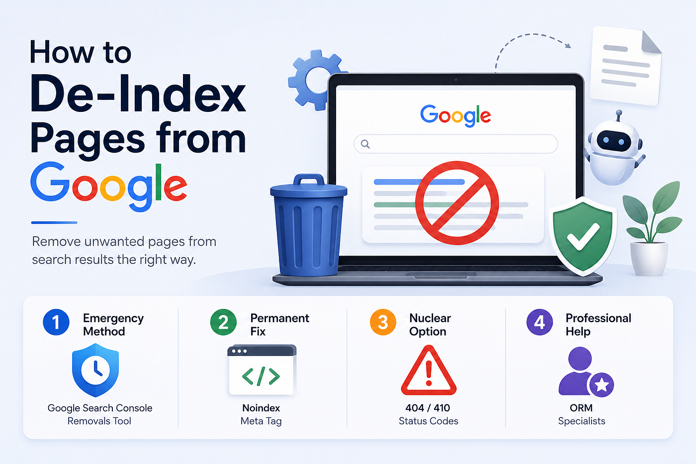 How to De-Index Pages from Google: The Definitive Guide