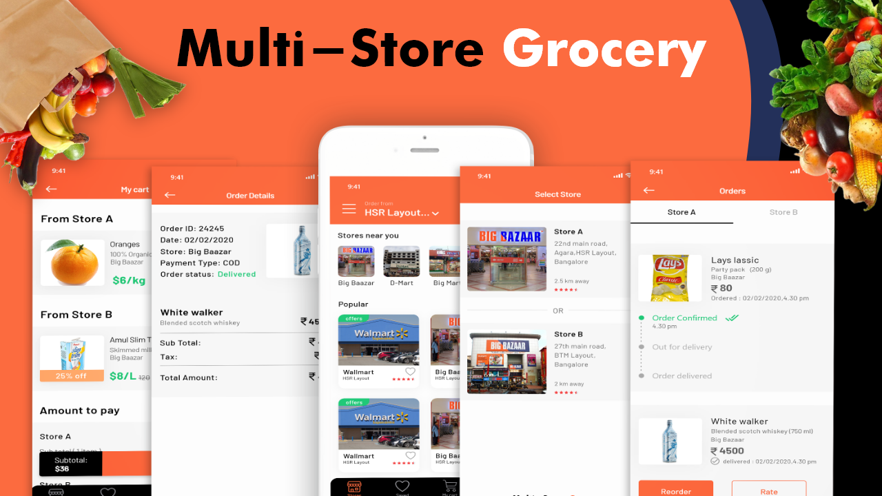 Best Grocery delivery system and apps | by Ionic Firebase App | GetWidget