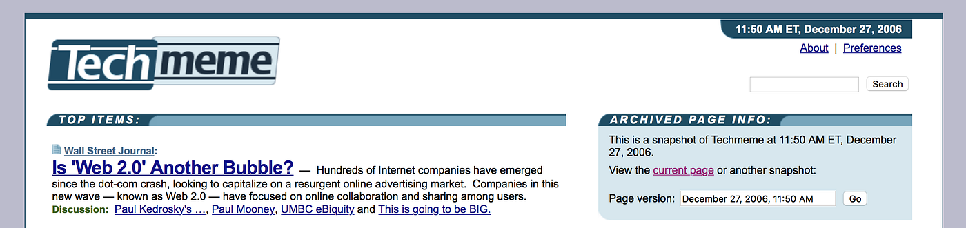 Tip @Techmeme. I'm not 100% sure when Techmeme came on… by M.G.