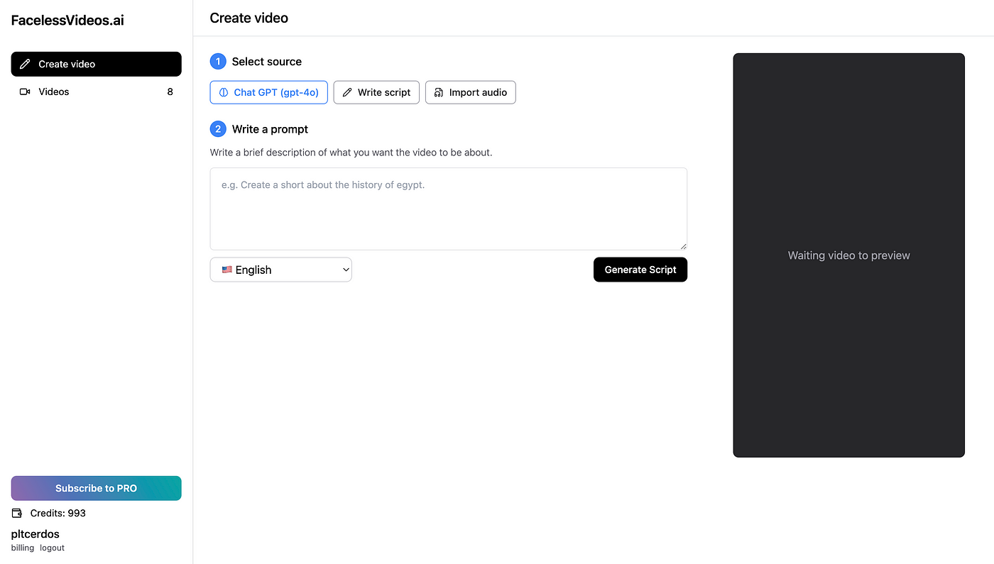 FacelessVideos.ai registration