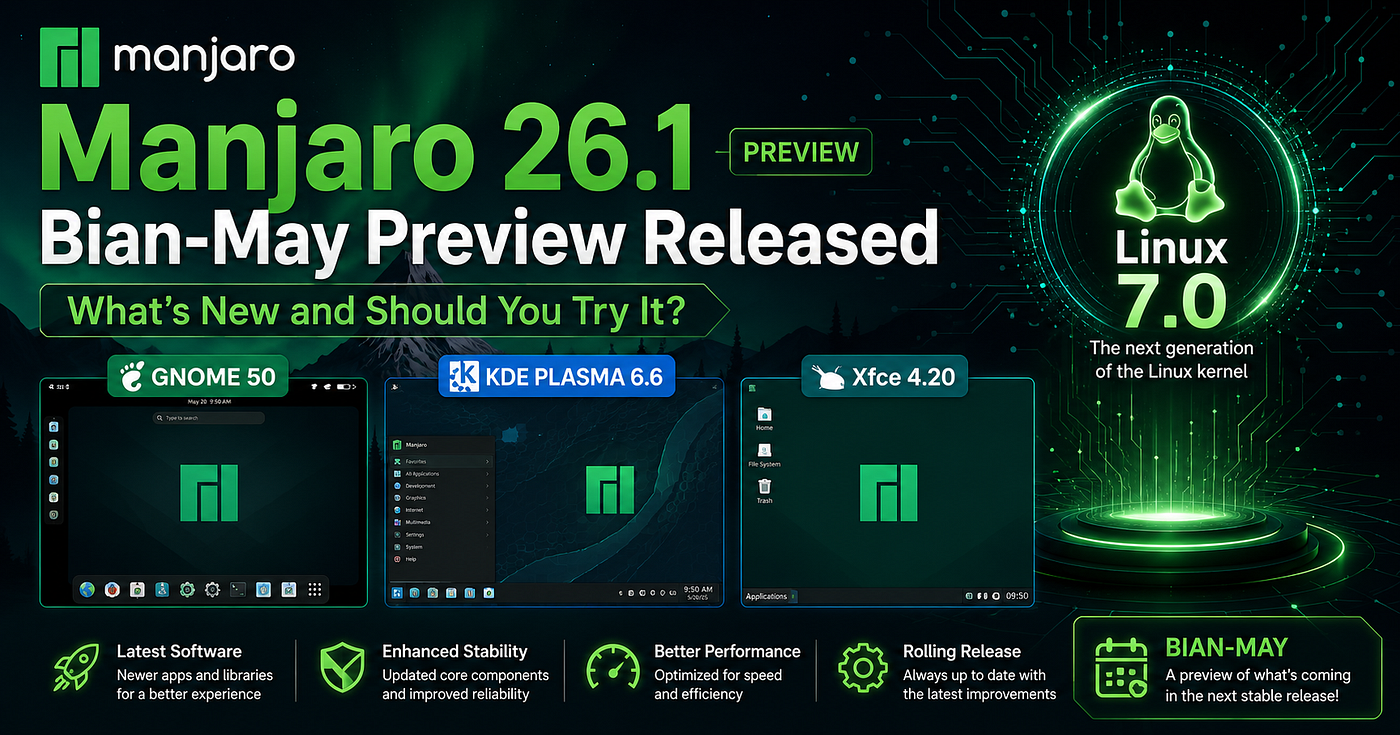 Manjaro 26.1 Bian-May Preview Released — What’s New and Should You Try It?