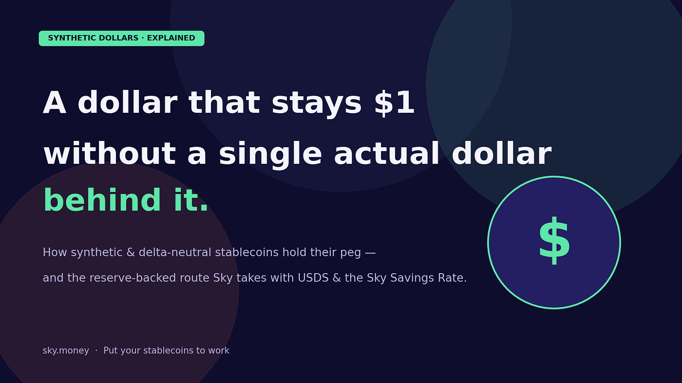 Synthetic Dollars, Explained: How a Digital Dollar Stays Stable Without Holding Actual Dollars