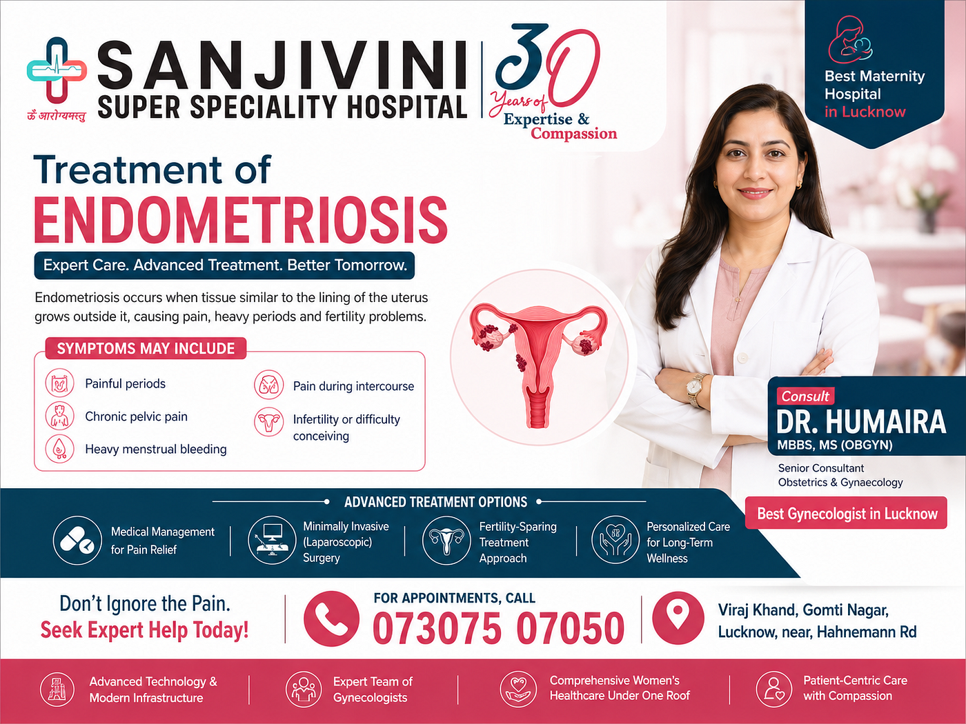 Treatment of Endometriosis by the Best Gynecologist in Lucknow