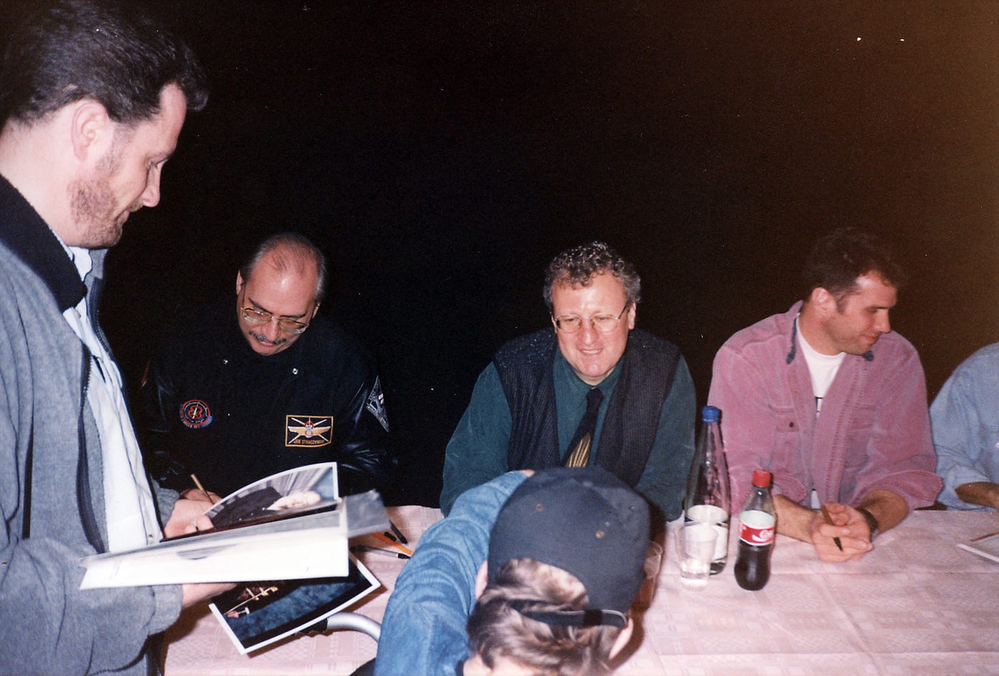 J. Michael Straczynski and Peter Jurasik at BABCOM ‘95, Birmingham, England. Photo taken by the author in 1995