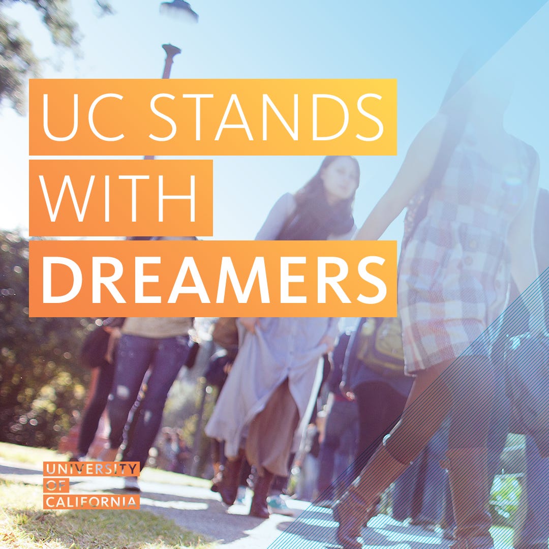 Regarding UC's decision to sue the Trump Administration on the unlawful  repeal of DACA | by University of California | Medium, image size:1080x1080