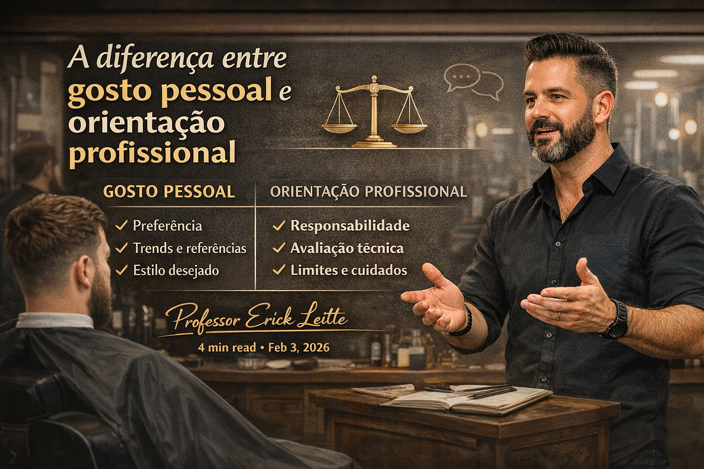 A diferença entre gosto pessoal e orientação profissional