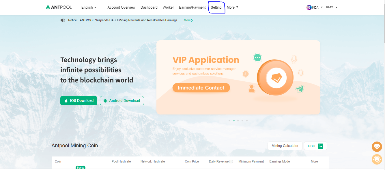How to Setup BITMAIN ANTMINER with ANTPOOL and ViaBTC | by Kadena Mining  Club | Medium