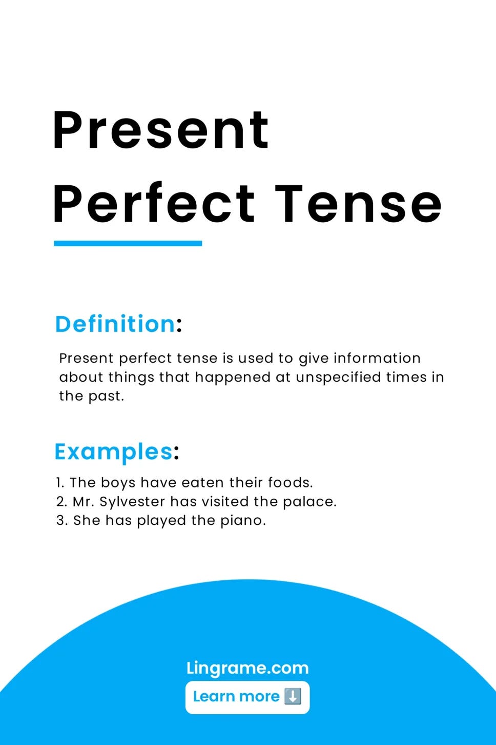 Some Examples Of Present Perfect Tense