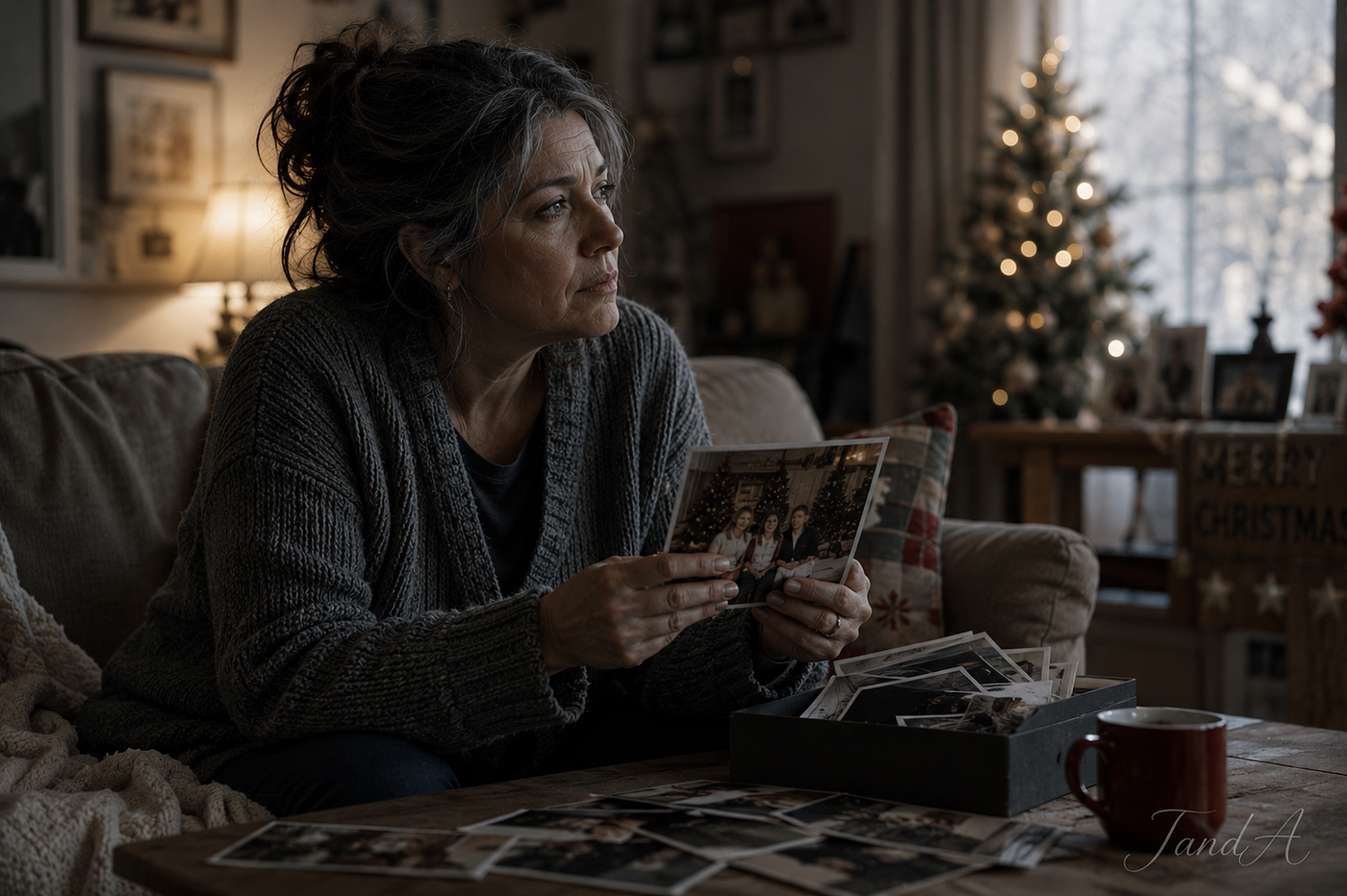 Looking at photographs that feel emotionally disconnected from lived experience.
