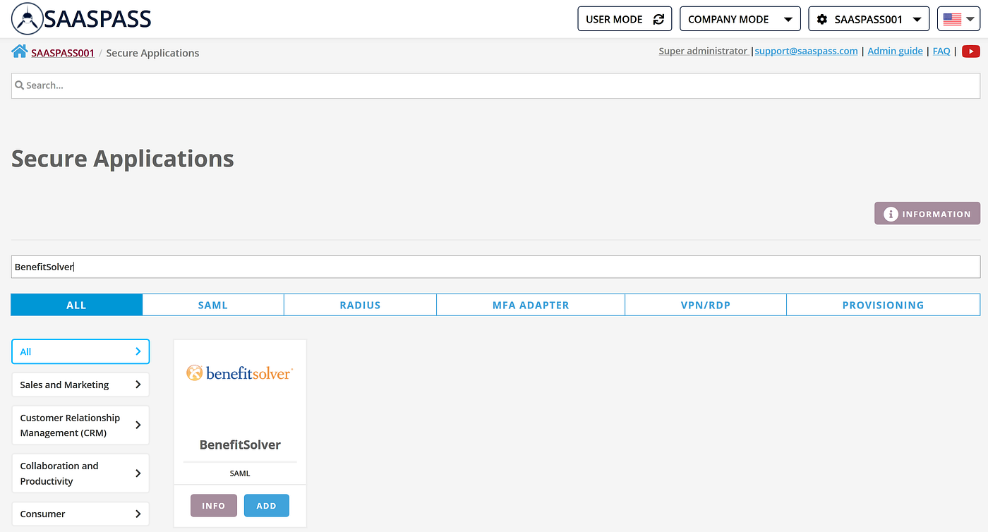 How To Add Passwordless Login To BenefitSolver | by James Smith | saaspass