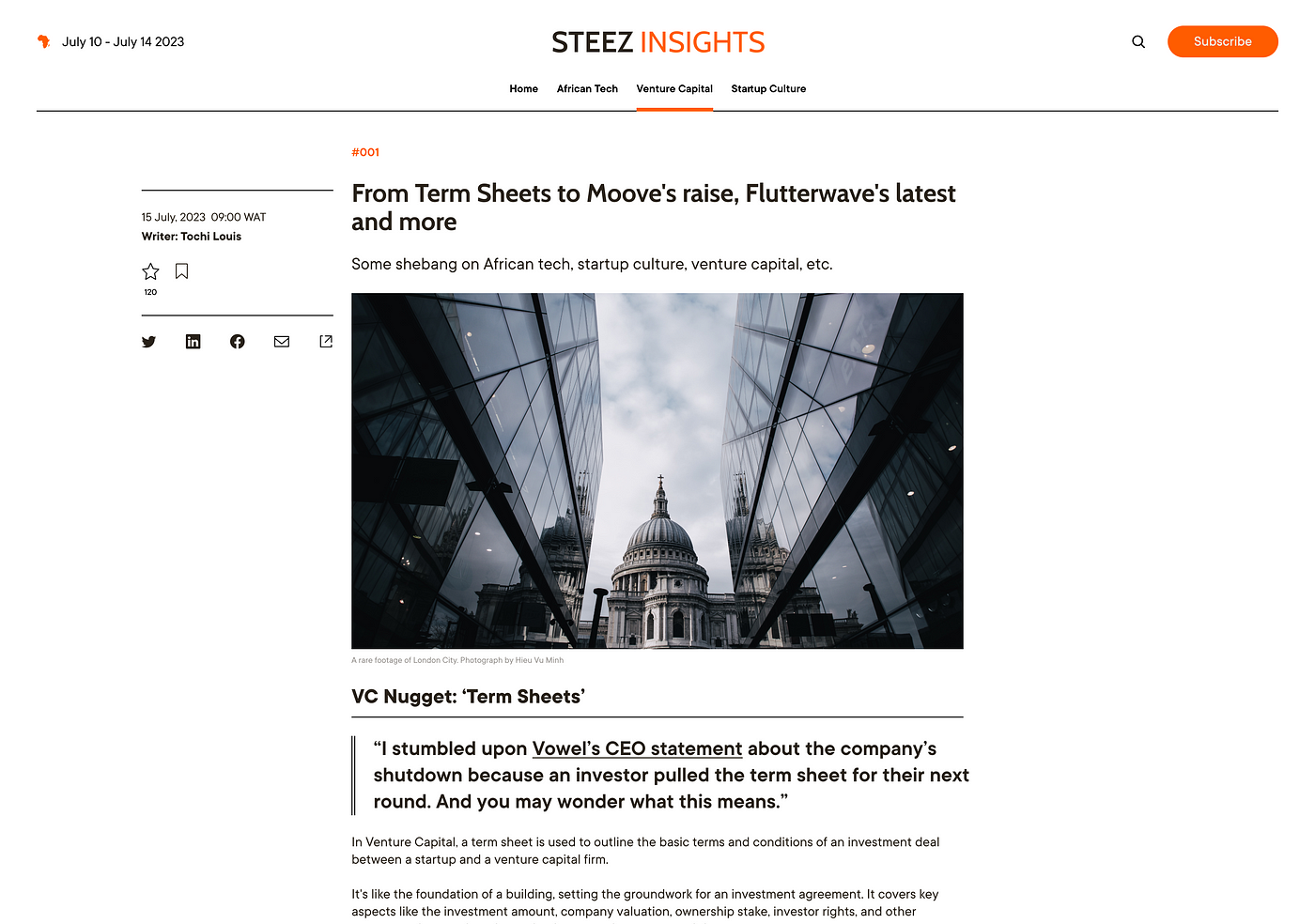 Steez #001: From Term Sheets to Moove&rsquo;s raise, Flutterwave&rsquo;s 