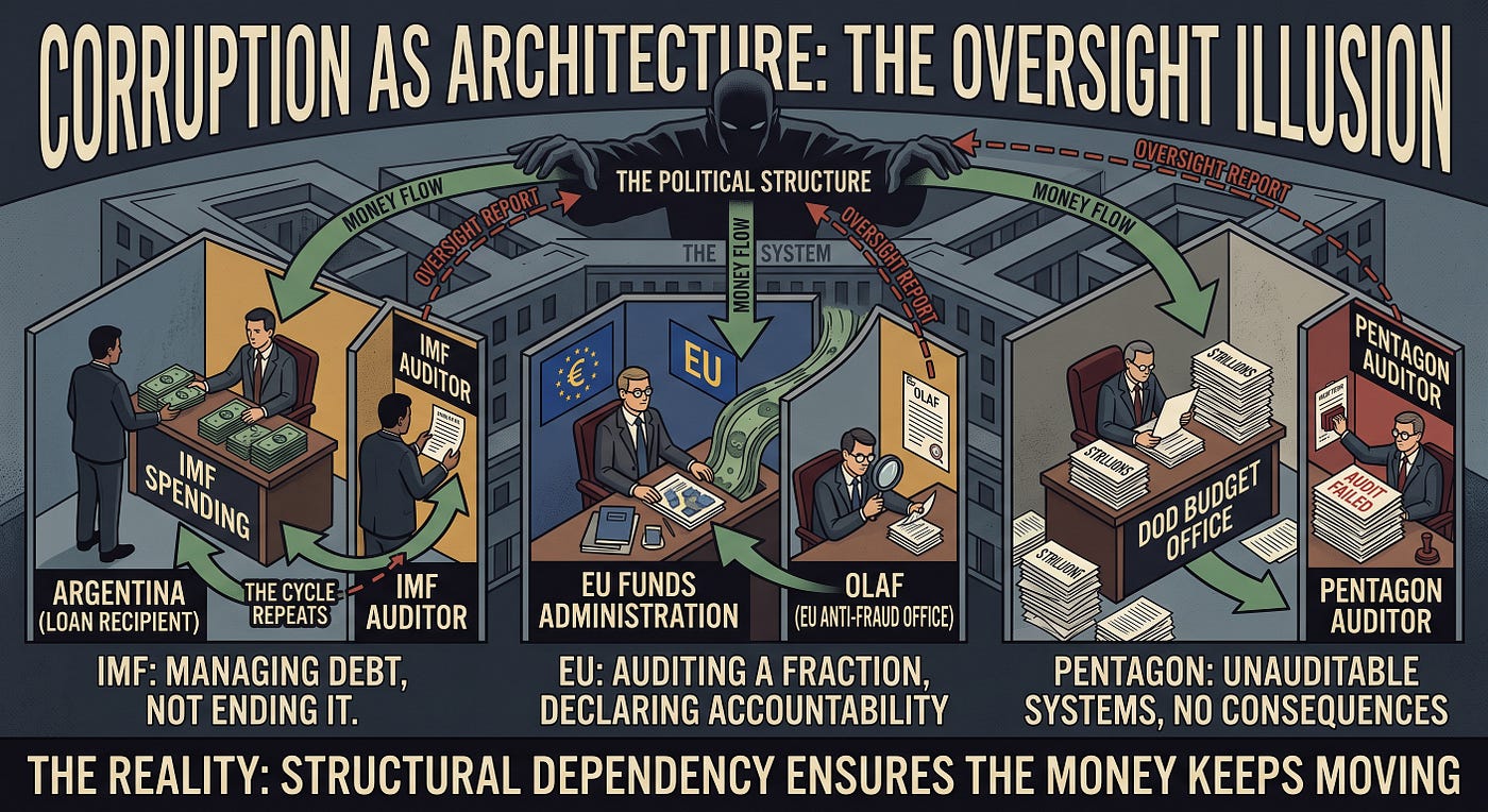 Follow the Money: Three Institutions, One Mechanism