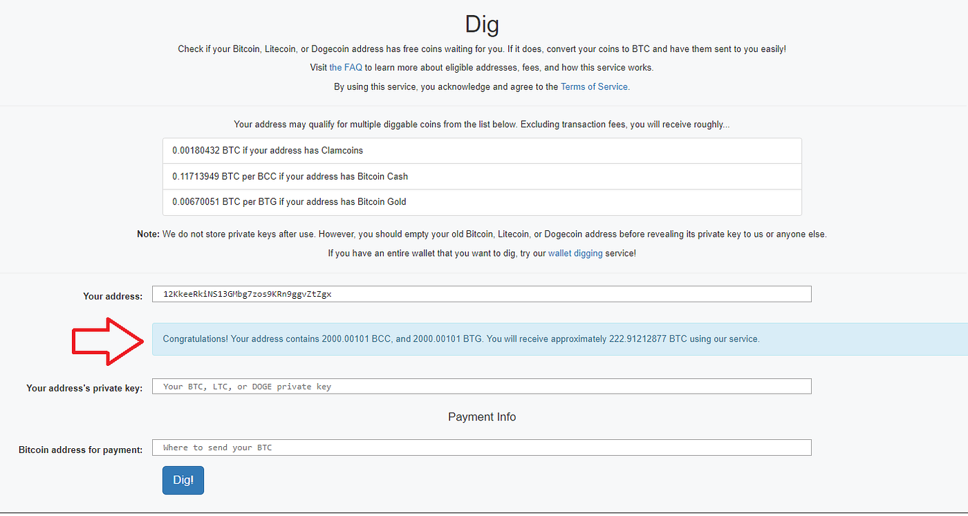FreeBitcoins.com completes their Bitcoin Cash, Bitcoin Gold, and CLAM  digger. Automatically liquidate Bitcoin forks / dividends for “real Bitcoins”  without needing to create an account or trust and download yet another  wallet. |