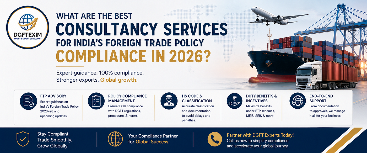 How Can a DGFT Consultant Help Businesses With Foreign Trade Policy Compliance in India?