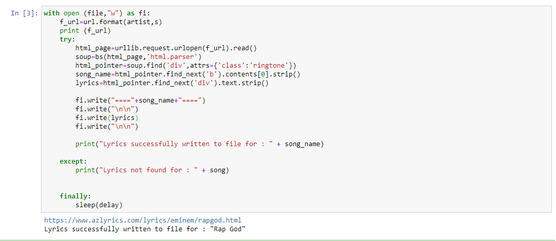 Scraping the Lyrics of any song using Python | by Sandeepan Mohanty | Medium