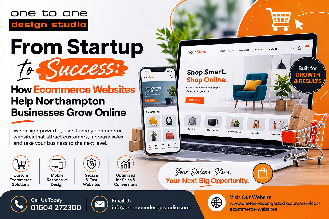 From Startup to Success: How Ecommerce Websites Help Northampton Businesses Grow Online