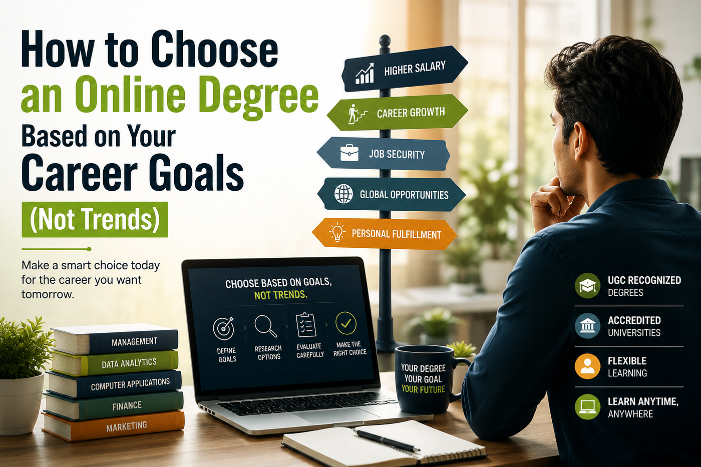 How to Choose an Online Degree Based on Your Career Goals (Not Trends)