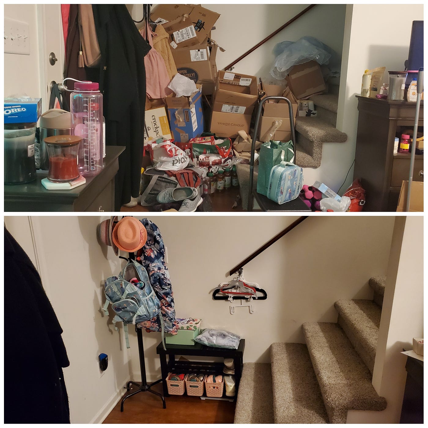 4 hours and 10 trash bags later my closet is clean/organized! Still have  the rest of the room to go but this feels like a great start. : r/hoarding