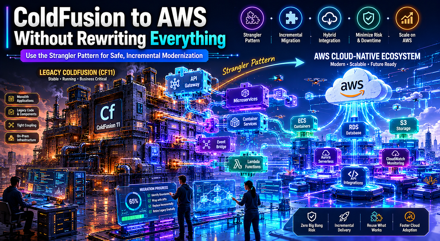 ColdFusion to AWS: Strangler-Pattern Migration Without Rewriting Everything