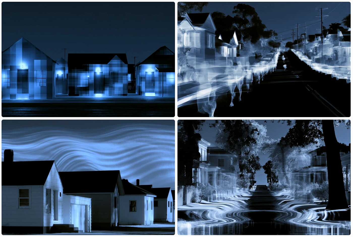a paranormal image grid made with SREF ID: 3224622754 — created by the author in the Midjourney v8.2 preview