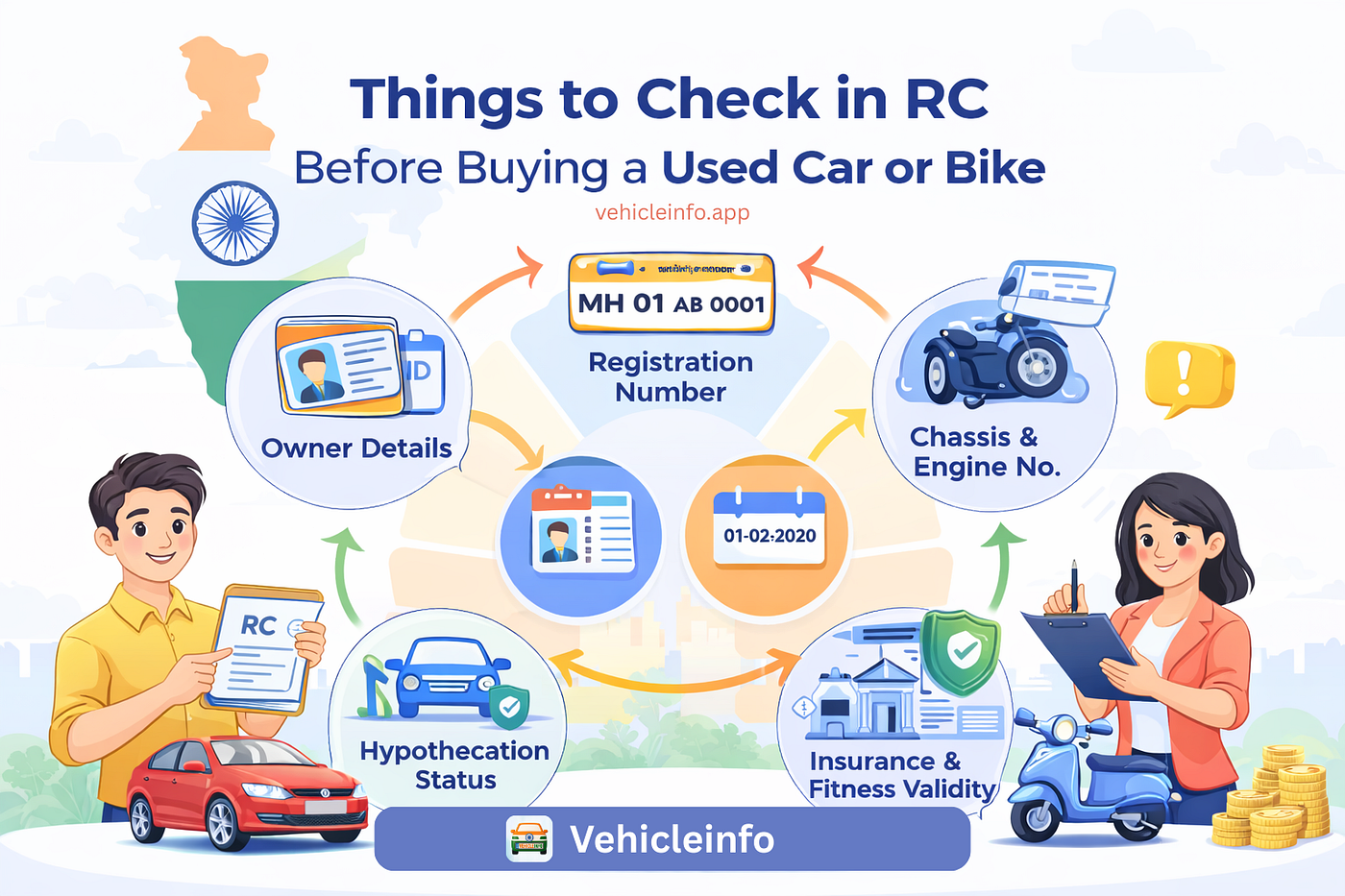 Things to Check in RC Before Buying a Used Car or Bike in India