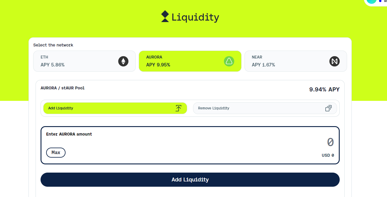 Exploring Liquidity Pool for AURORA: Unlocking the Potential of Aurora  Staking on Meta Pool | by MaxOne | Medium