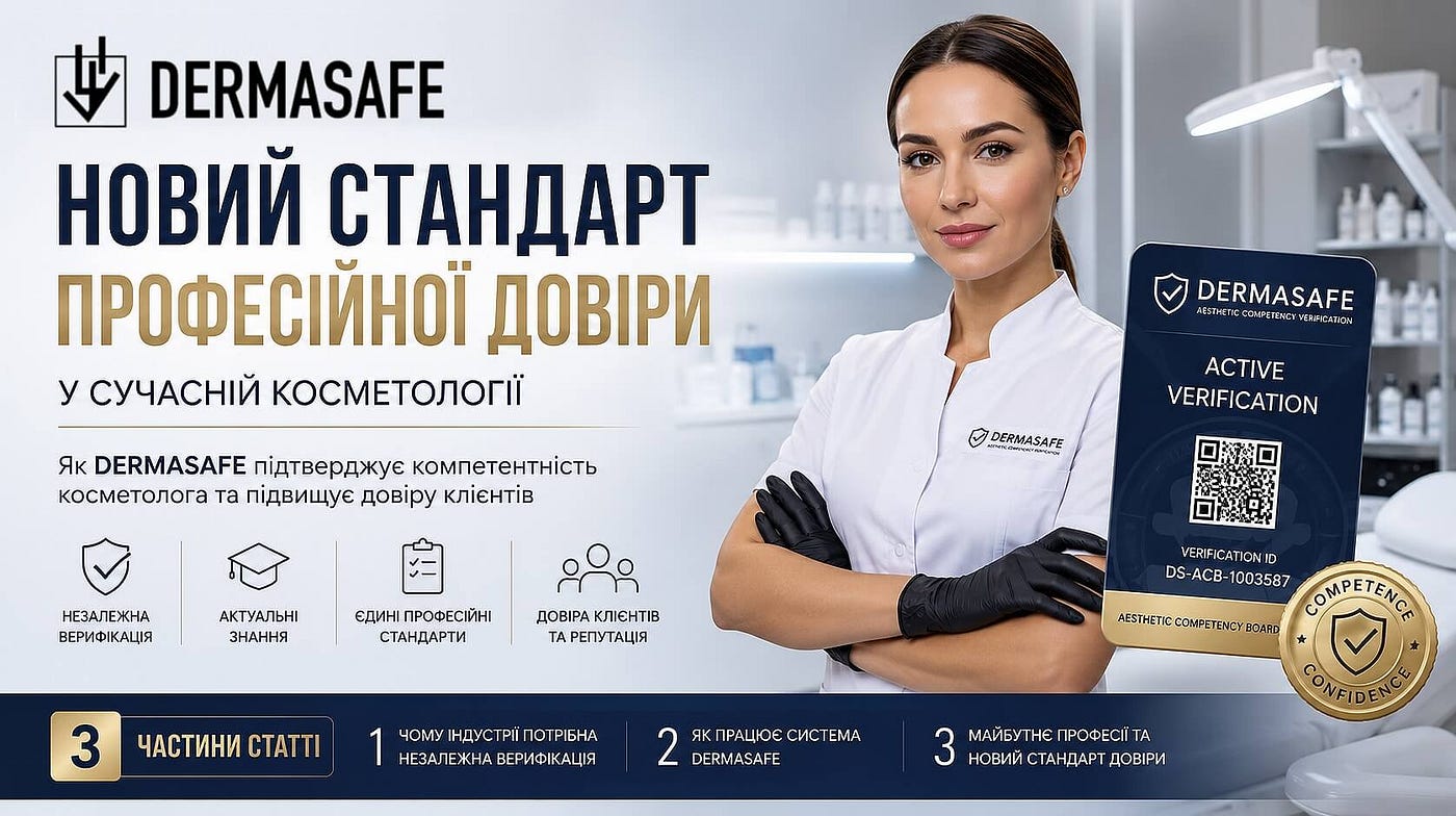 Верифікація косметолога DERMASAFE: чому майбутнє професії належить не дипломам, а підтвердженій…
