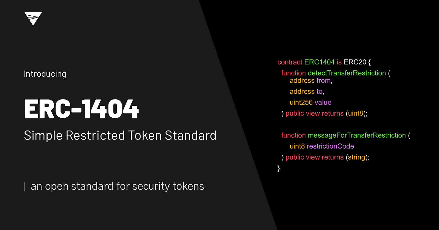 ERC-1404: Simple Restricted Token Standard | by Mason | ERC-1404 | Medium