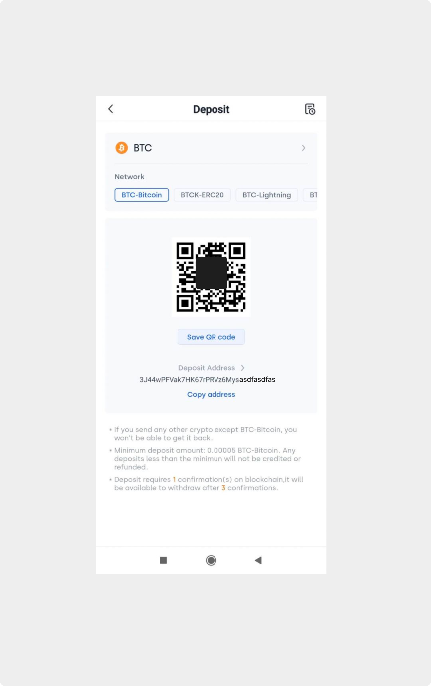 Redesigning the deposit page for a crypto exchange platform | by Stephanie  O. Chan | Medium