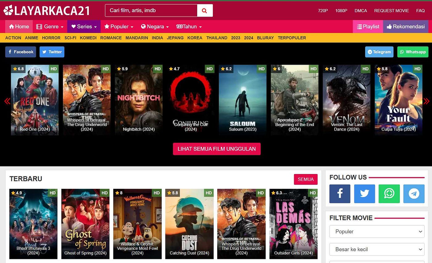 Berhenti Nonton di LK21! Ini 14 Alternatif Streaming Film yang Legal, Aman, dan Gratis.