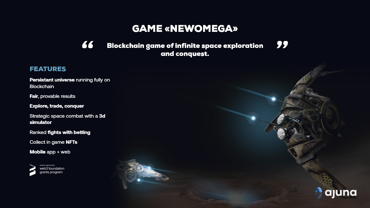 NewOmega. Blockchain game of infinite space… | by André Schneider | Ajuna  Network