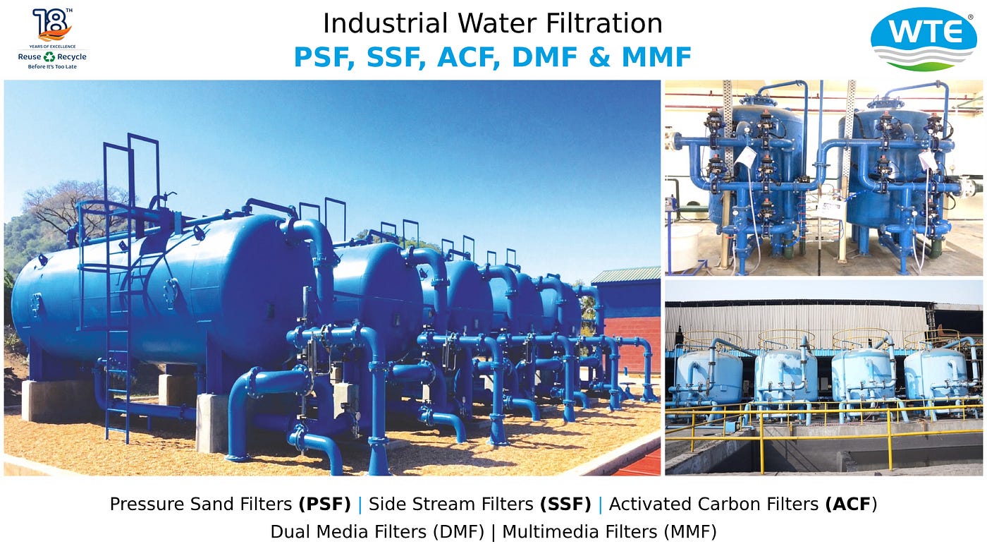 Industrial Water Filtration: PSF, SSF, ACF, DMF, and MMF