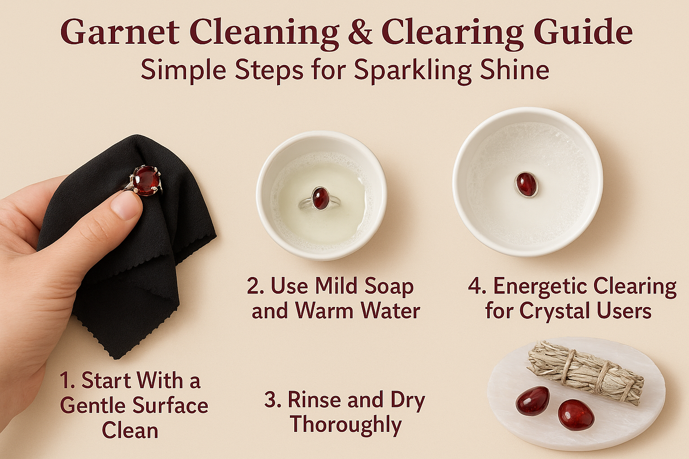 Garnet Cleaning & Clearing Guide: Simple Steps for Sparkling Shine