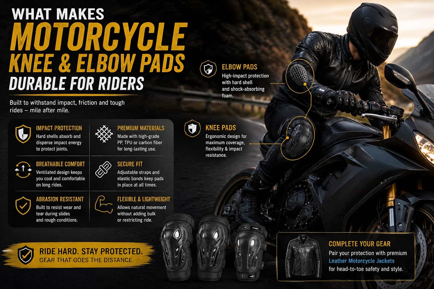 What Makes Motorcycle Knee and Elbow Pads Durable for Riders