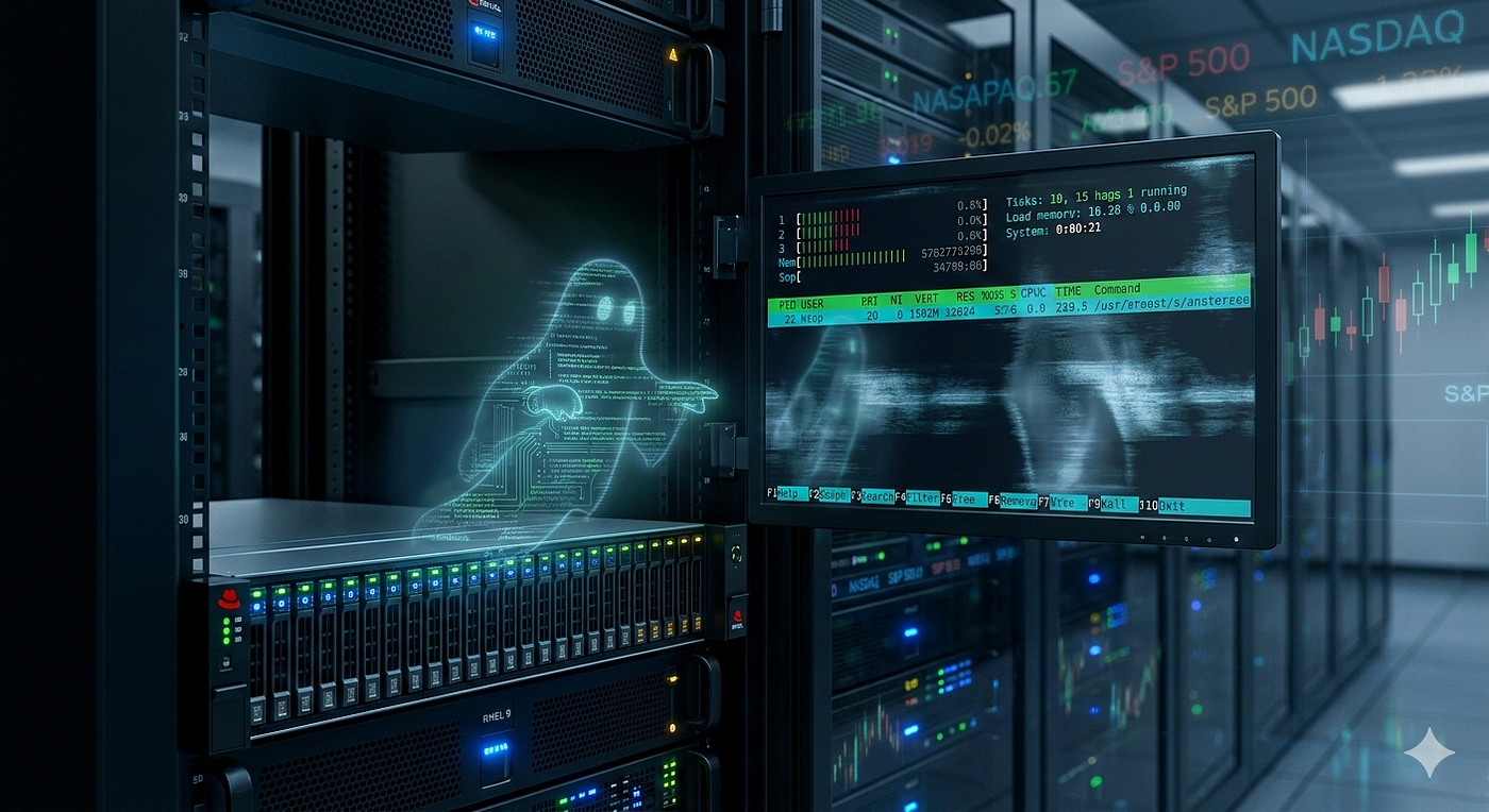 The Ghost in the Silicon: Why htop Hangs on RHEL 9 Trading Servers